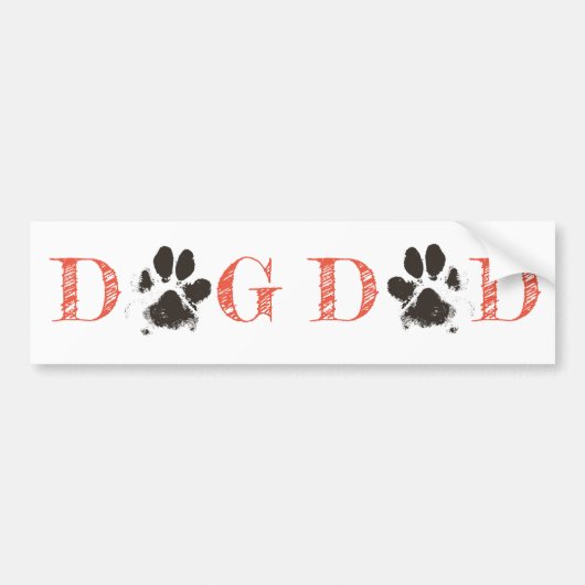 sticker de pare-chocs "Chien Papa" (Devant)