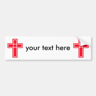 sticker de pare-chocs Christian pour votre texte