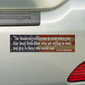Sticker de pare-chocs - Citation du père fondateur (En voiture)