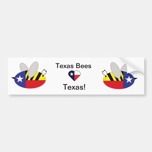 Sticker de pare-chocs d'abeille du Texas (Devant)