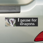Sticker de pare-chocs de dragon blanc (En voiture)