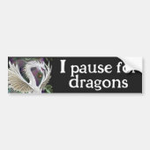 Sticker de pare-chocs de dragon blanc (Devant)