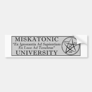 Sticker de pare-chocs de l'université Miskatonic