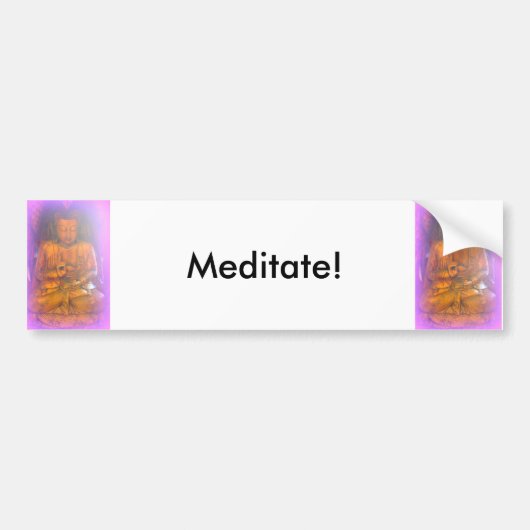 sticker de pare-chocs de méditation de l'aura boud (Devant)