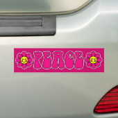 Sticker de pare-chocs de paix (rose) (En voiture)
