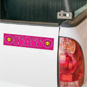 Sticker de pare-chocs de paix (rose) (Sur camion)