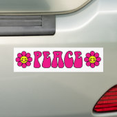 Sticker de pare-chocs de paix (rose) (En voiture)