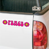 Sticker de pare-chocs de paix (rose) (Sur camion)