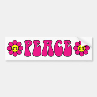 Sticker de pare-chocs de paix (rose)