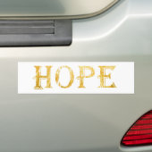 Sticker de pare-chocs de texte Golden Hope (En voiture)
