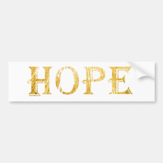 Sticker de pare-chocs de texte Golden Hope (Devant)