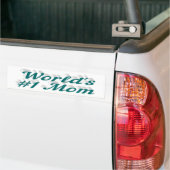 sticker de pare-chocs de texte vert maman (Sur camion)