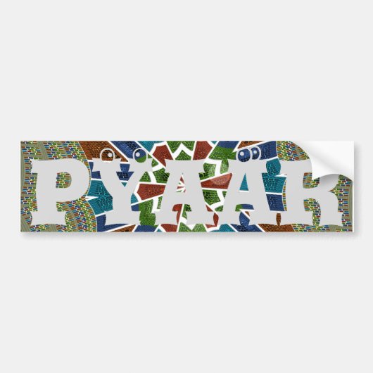 Sticker de pare-chocs design Sari tendance (Devant)