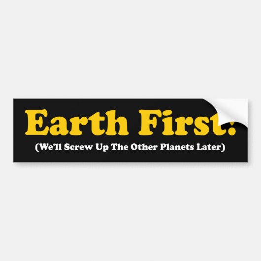 Sticker de pare-chocs Earth First (Devant)