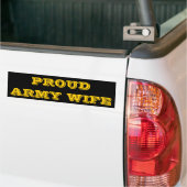 Sticker de pare-chocs Fière épouse de l'armée (Sur camion)