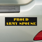 Sticker de pare-chocs Fière épouse de l'armée (En voiture)