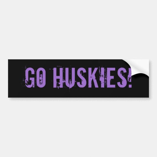 Sticker de pare-chocs Go Huskies (Devant)