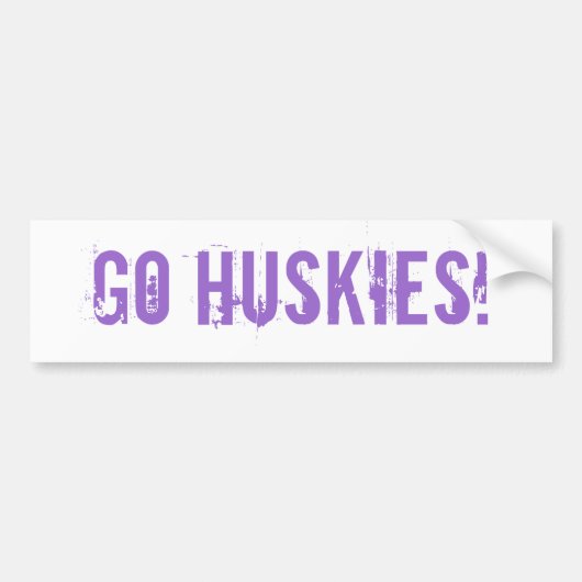 Sticker de pare-chocs Go Huskies (Devant)
