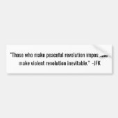 Sticker de pare-chocs JFK Quote. (Devant)