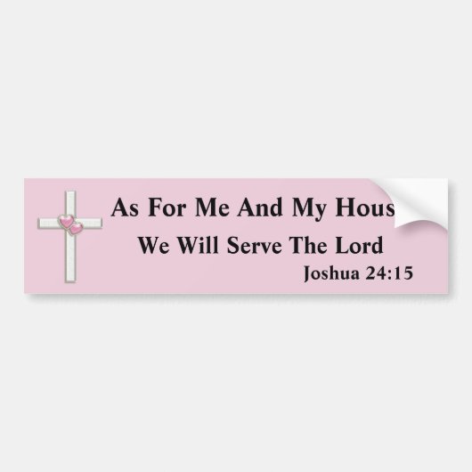 Sticker de pare-chocs Joshua 24:15 (Devant)