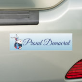 Sticker de pare-chocs patriotique fière d'âne démo (En voiture)