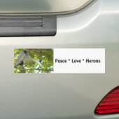 Sticker de pare-chocs Peace Love Herons (En voiture)