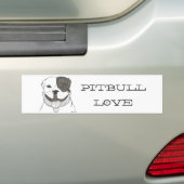 Sticker de pare-chocs Pitbull Love (En voiture)