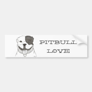 Sticker de pare-chocs Pitbull Love