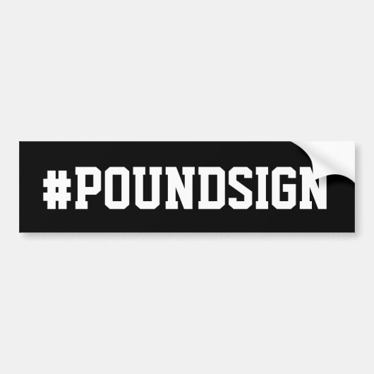 Sticker de pare-chocs #POUNDSIGN (Devant)