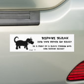 Sticker de pare-chocs pour chiens noirs secourus (En voiture)