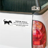 Sticker de pare-chocs pour chiens noirs secourus (Sur camion)