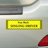 Sticker de pare-chocs pour conducteur de chant (En voiture)