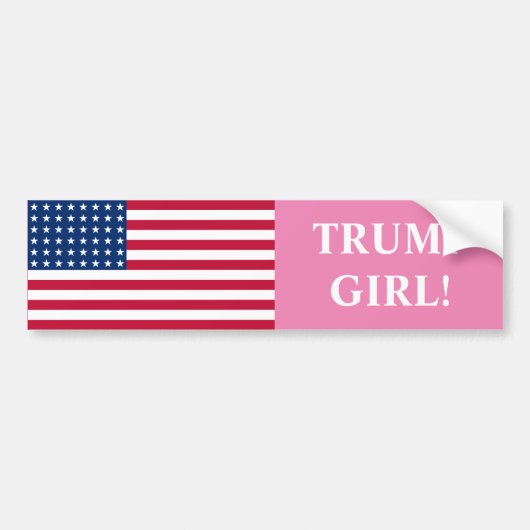 Sticker de pare-chocs pour filles Trump (Devant)