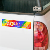 Sticker de pare-chocs Rainbow Proud Papa (Sur camion)