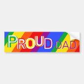 Sticker de pare-chocs Rainbow Proud Papa (Devant)