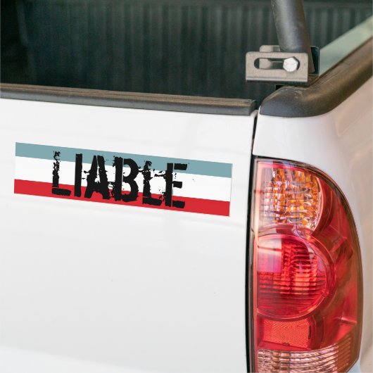 Sticker de pare-chocs responsable (Sur camion)