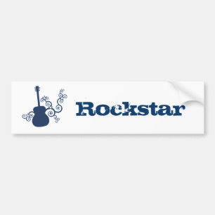 Sticker de pare-chocs Rockstar Guitar, Royal Blue