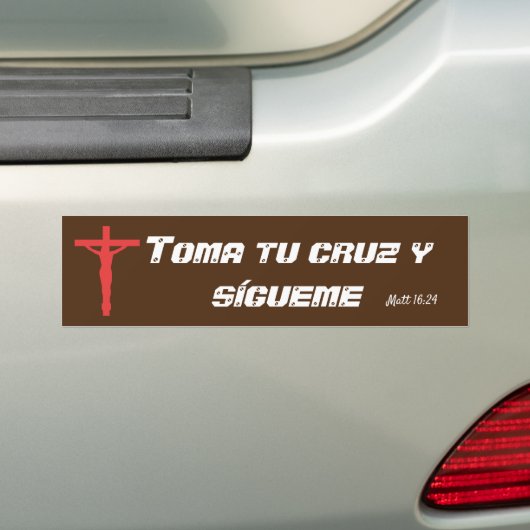 sticker de pare-chocs Toma tu cruz (En voiture)