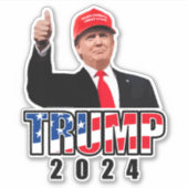 Sticker de pare-chocs Trump 2024 pour fenêtre (Devant)