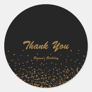 Sticker de partie chic Black & Gold Fine Parties s