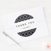 Sticker de partie chic et géométrique Carré noir e (Enveloppe)