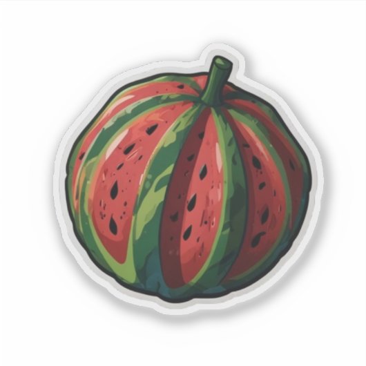 Sticker de pastèque mignonne (Devant)