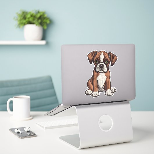 Sticker de patchs numériques pour chien de boîte d (Ordinateur portable sur le bureau)