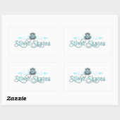 Sticker de patins en argent rectangle (Feuille)
