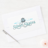 Sticker de patins en argent rectangle (Enveloppe)