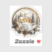 Sticker de paysage hivernal, Étiquette (Feuille)