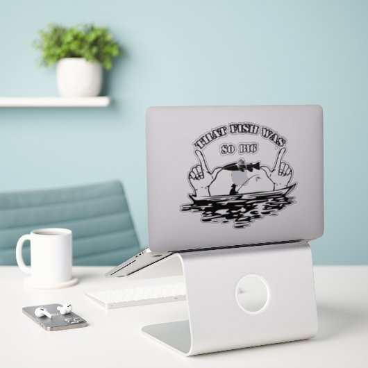 Sticker de pêche (Ordinateur portable sur le bureau)
