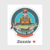 Sticker de pêche à la truite du lac | Sticker Die- (Feuille)