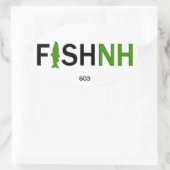 Sticker de pêche FISHNH New Hampshire - 603 (Sac)