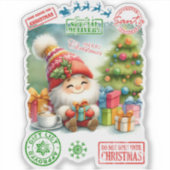Sticker de personnage de Noël festif (Devant)